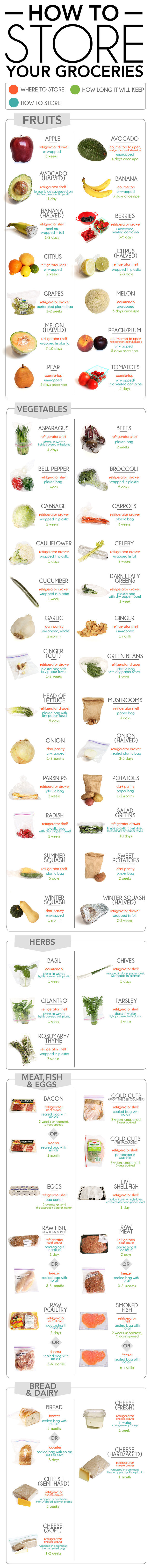 Tips to Store the Groceries