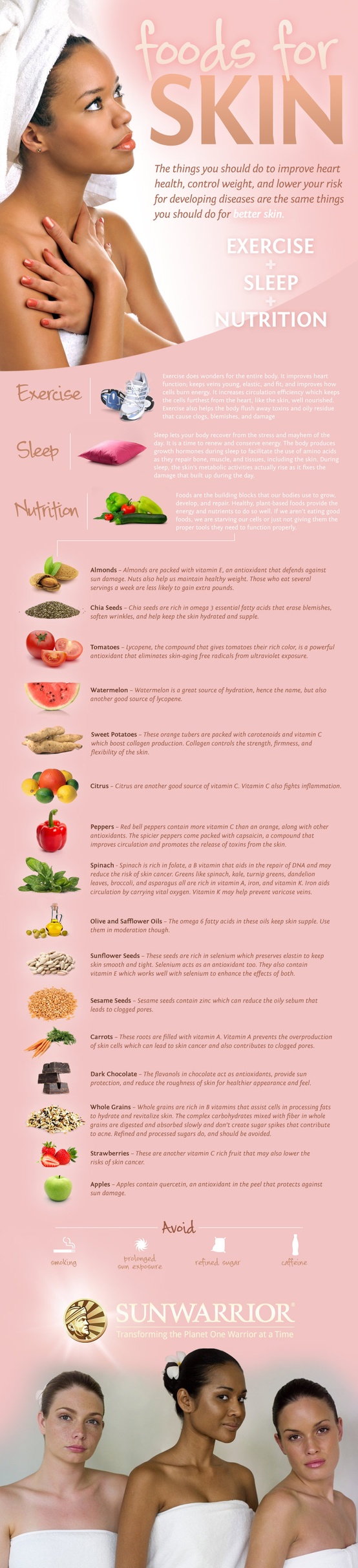 Glowing and Attractive Skin with Foods