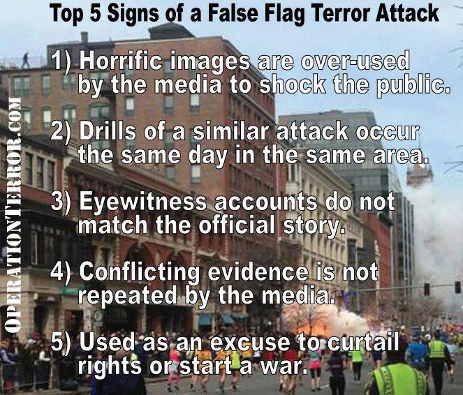 Signs of False Flag Terror Attack