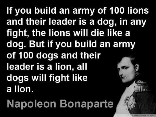 Leadership Importance quote of Napoleon Bonaparte