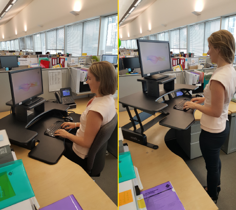 ergonomic concept for laptop/computer for employees