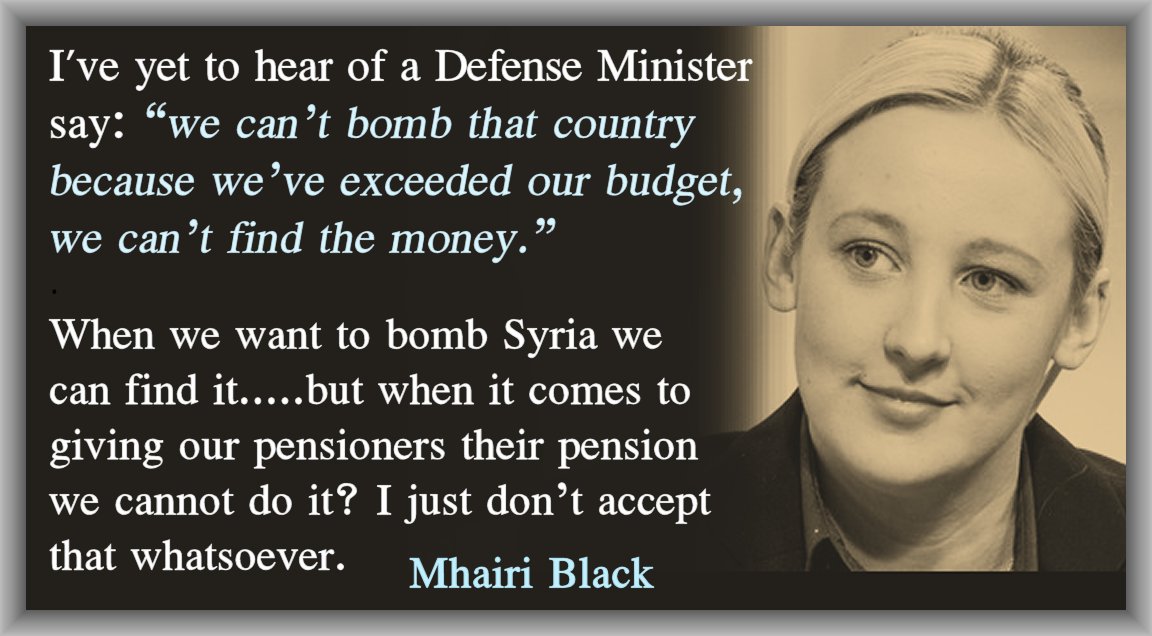 Budget never exceed when to bomb but when to pay pension, Mhairi Black