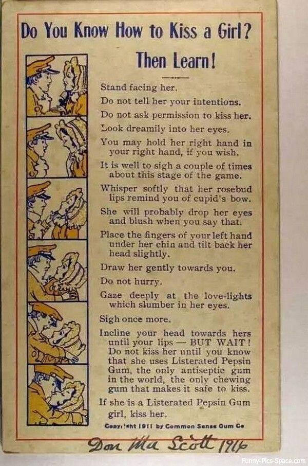How to Kiss a girl: Sex education 20th century