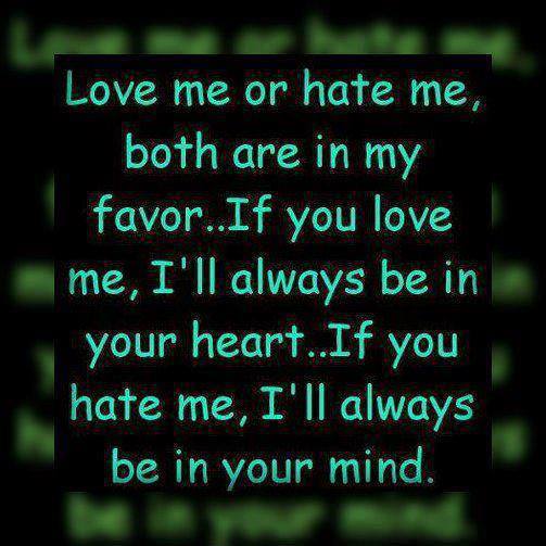 #love #hate #heart #mind