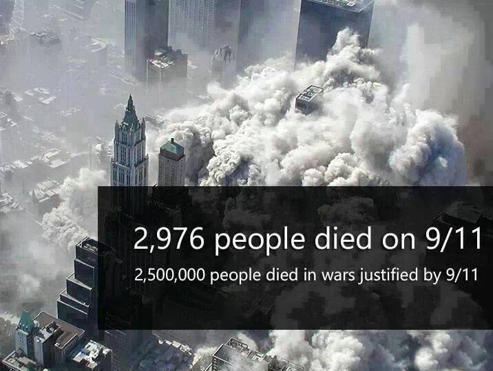 976 people died 9/11 500 000 wars justified count