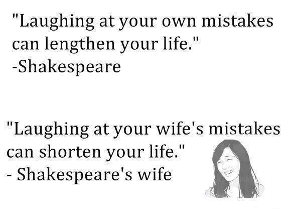 Mistakes, Wife and Laughter