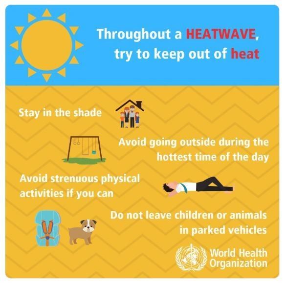 Heatwave: Try to keep out of Heat