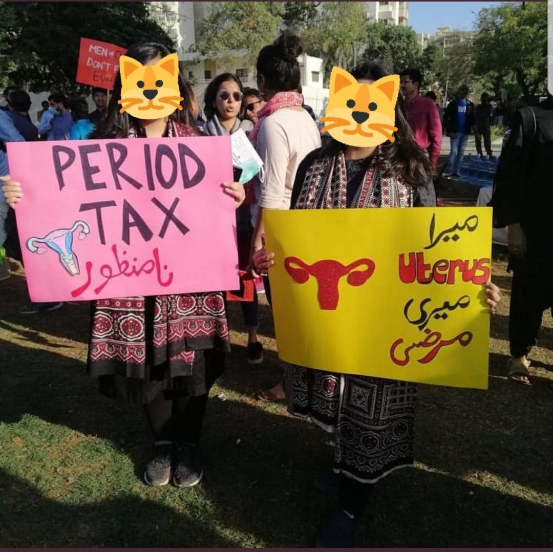 Girl hold Sex play cards in Aurat March