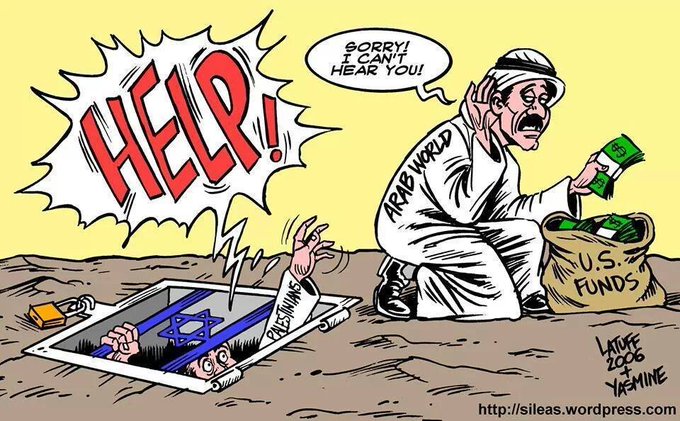 Cartoon Comic on UAE and Behrain bad Luck with Isarel