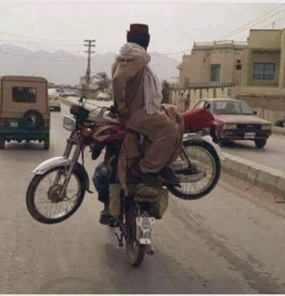 Motorcycle on motorcycle with riders: very funny