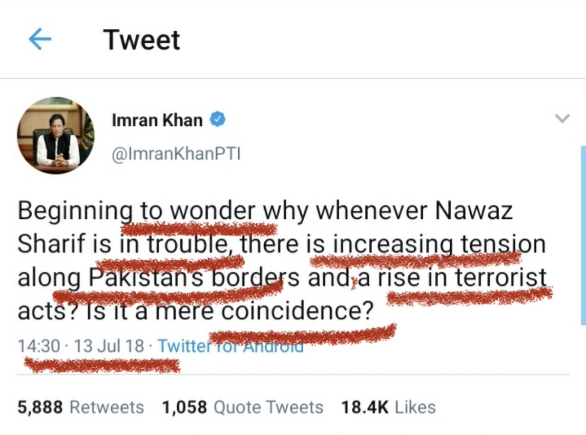 Imran Khan tweet on terrorist attack