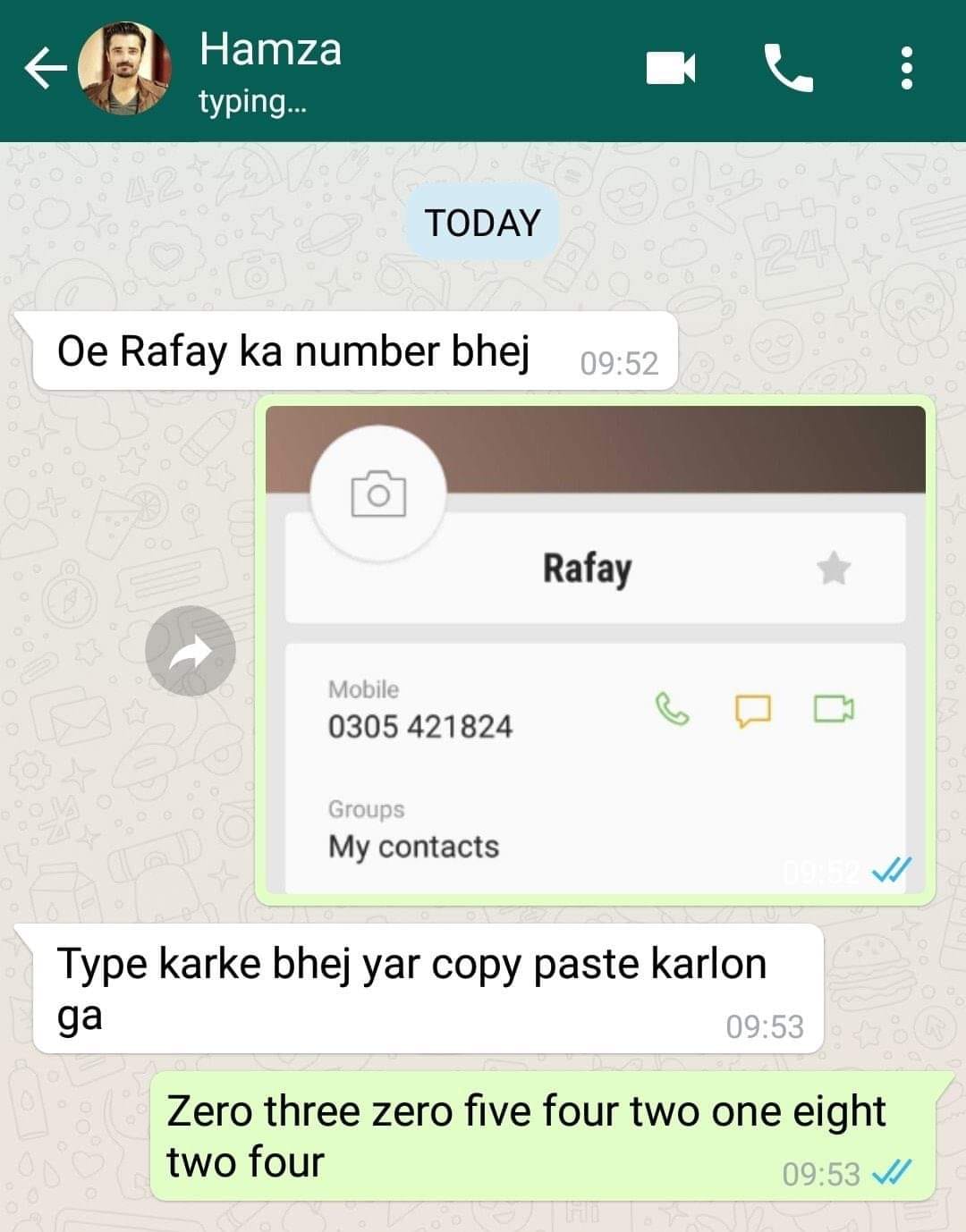 WhatsApp contact share: Misunderstanding or Miscommunication?