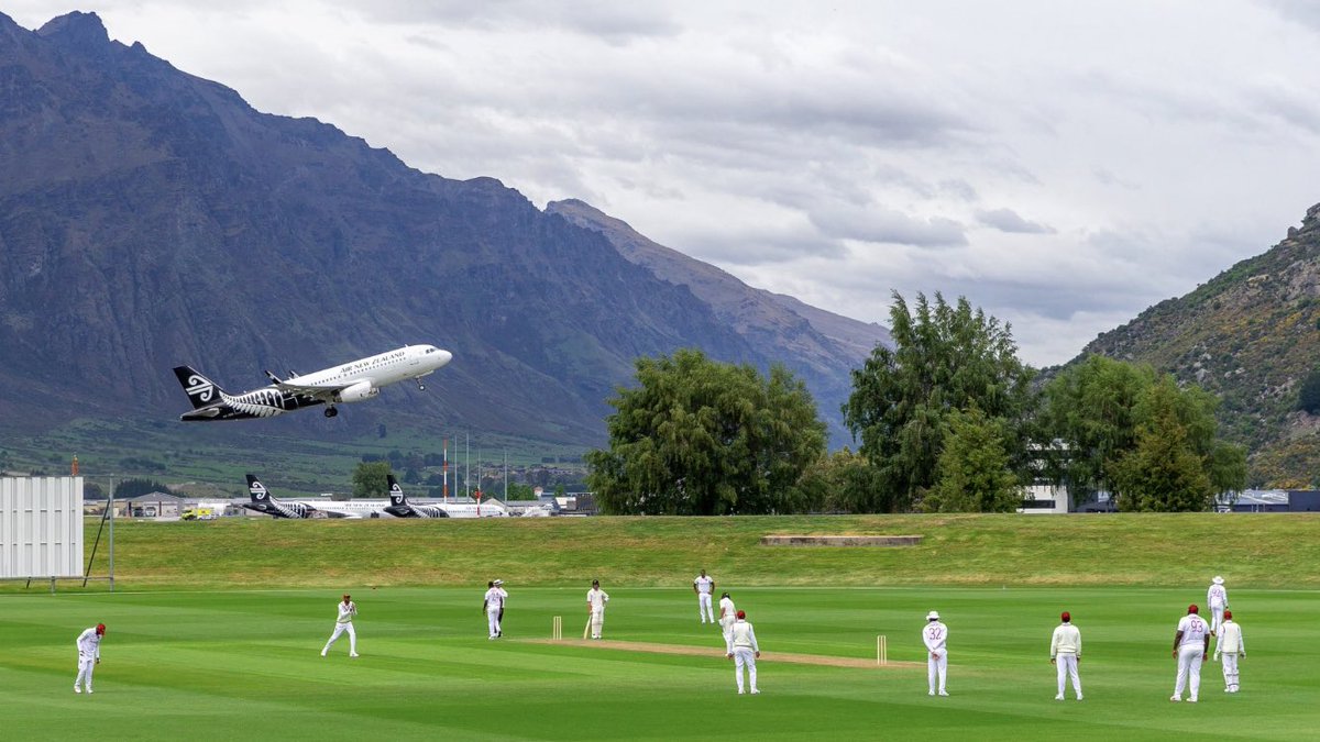 Beautiful Cricket Ground with Airport in New Zealand