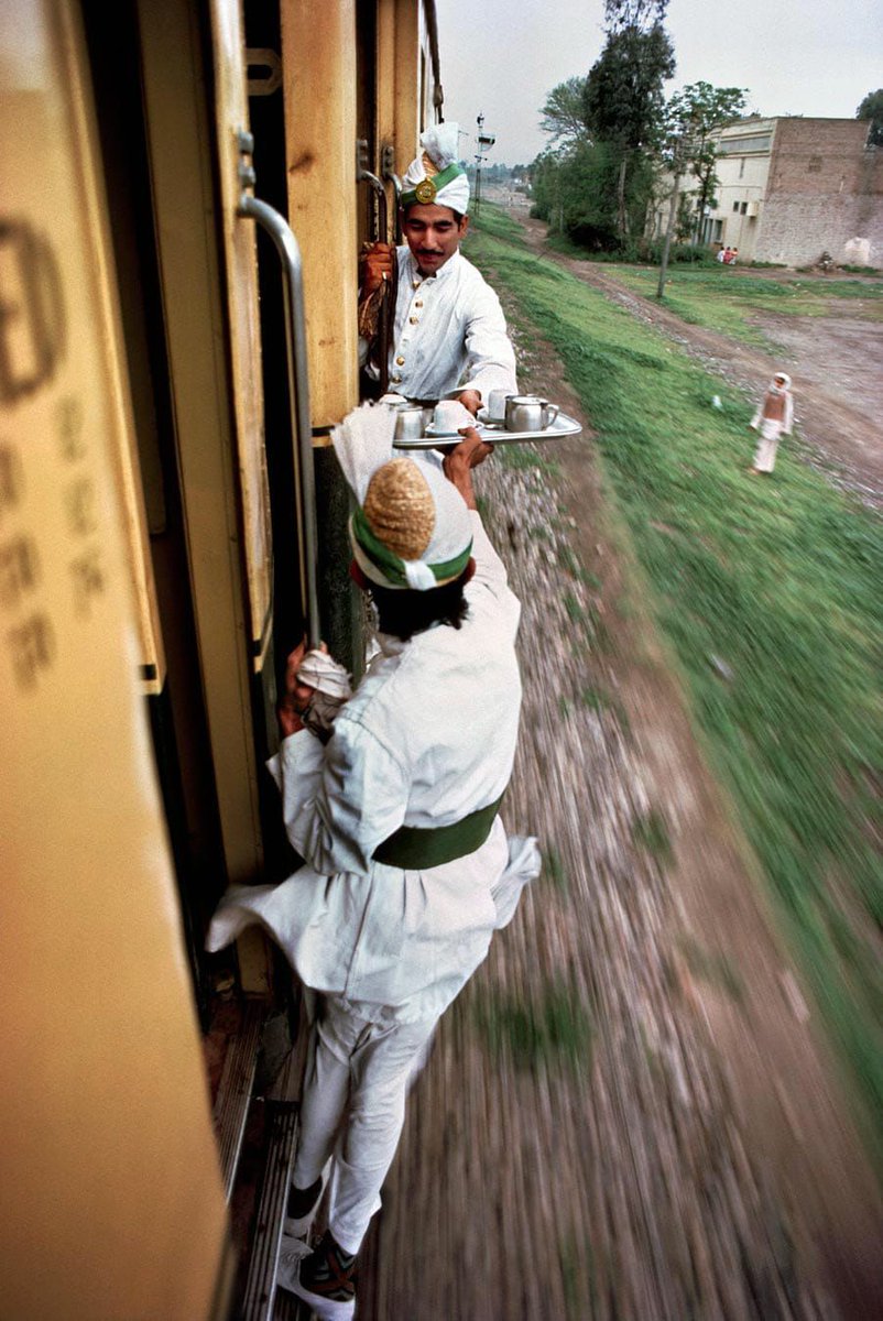 Risky Tea Exchange in the Running Train on the Track: Life Threatening