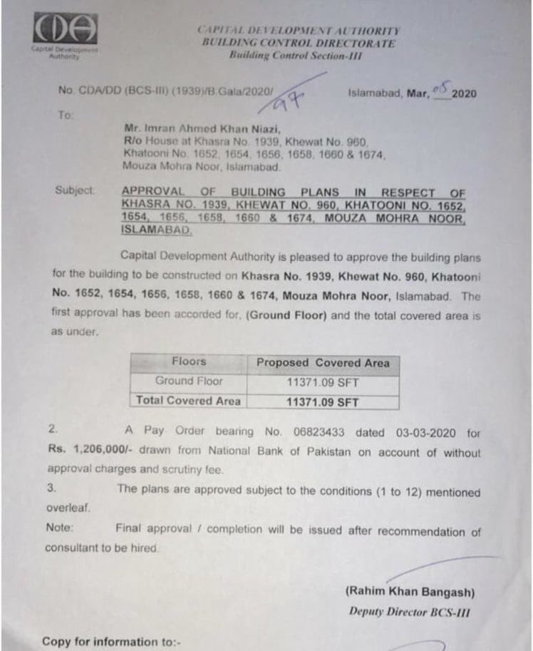 CDA Regularize PM Imran Khan illegal Bani Gala property