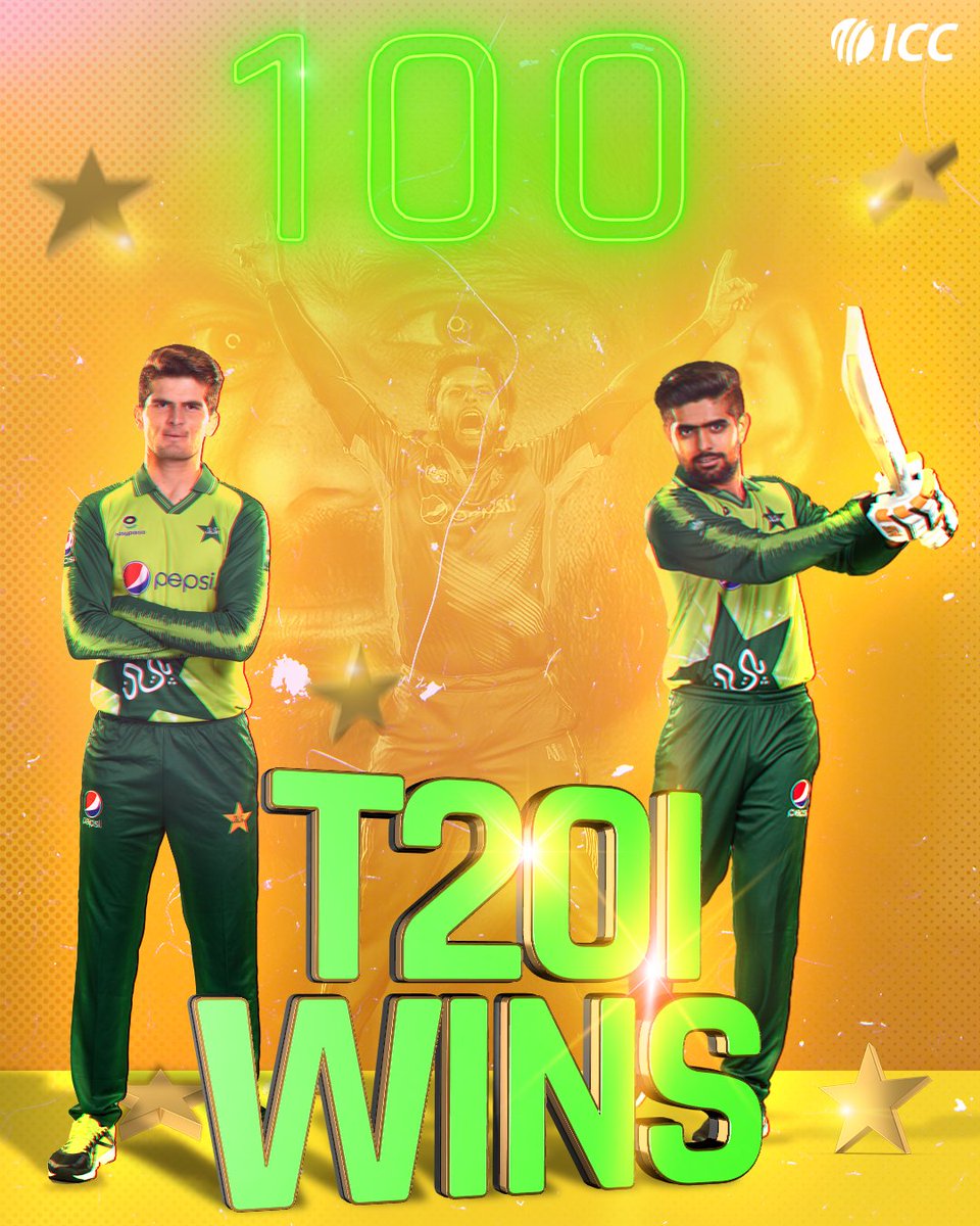 100 T20I Wins for Pakistan