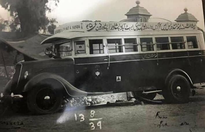 Rawalpindi to Peshawar Bus Service in 1939