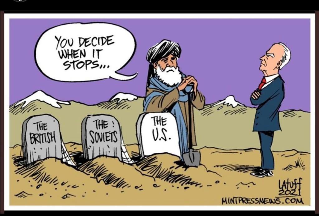 Graves of Super Powers in Afghanistan - Cartoon