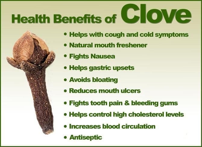 Health benefits of clove