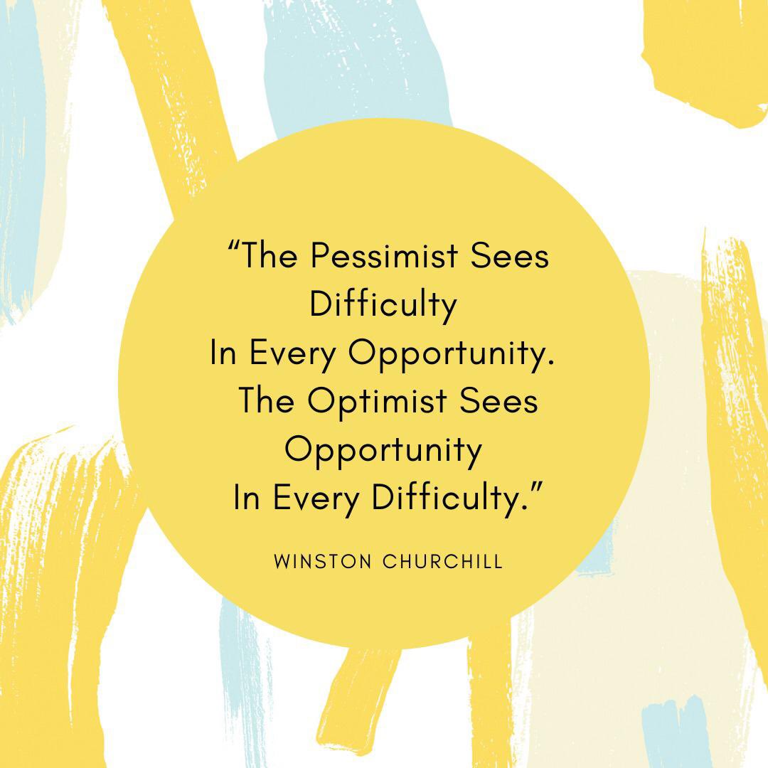 pessimist and optimist approaches difference by Winston Churchill