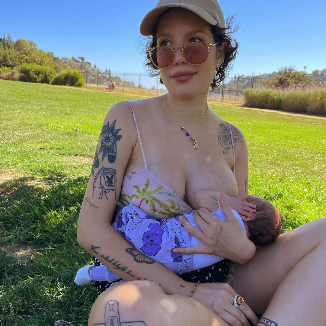 Halsey breastfeeding in public for awareness