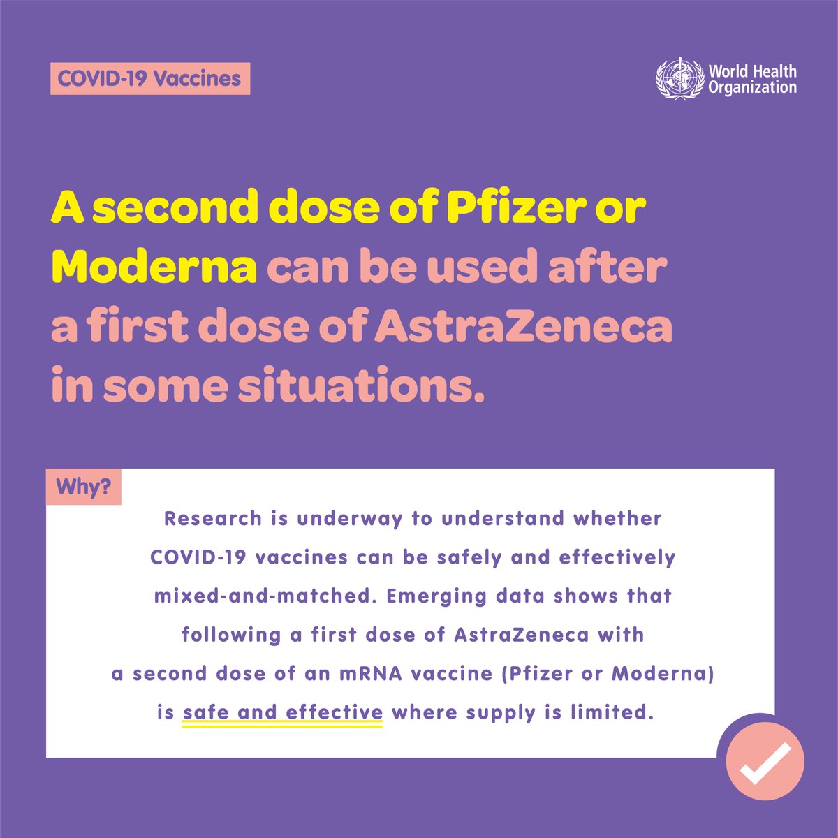 AstraZeneca works with Moderna and Pfizer, WHO