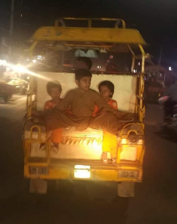 Brother protecting his sisters from dangers