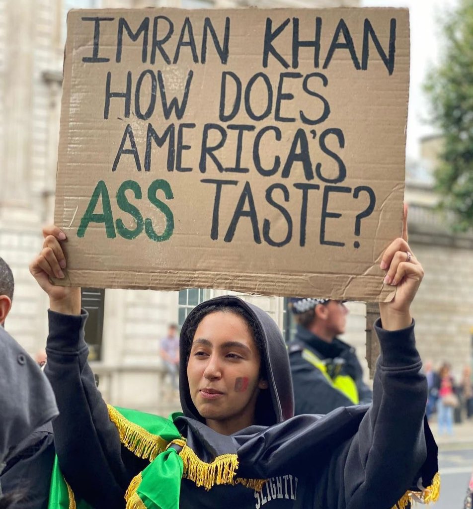 Afghan woman protest against Imran Khan policy of America's support