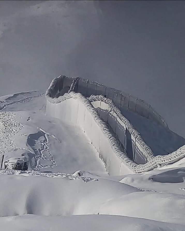 Pak-Afghan border during winter snowfall