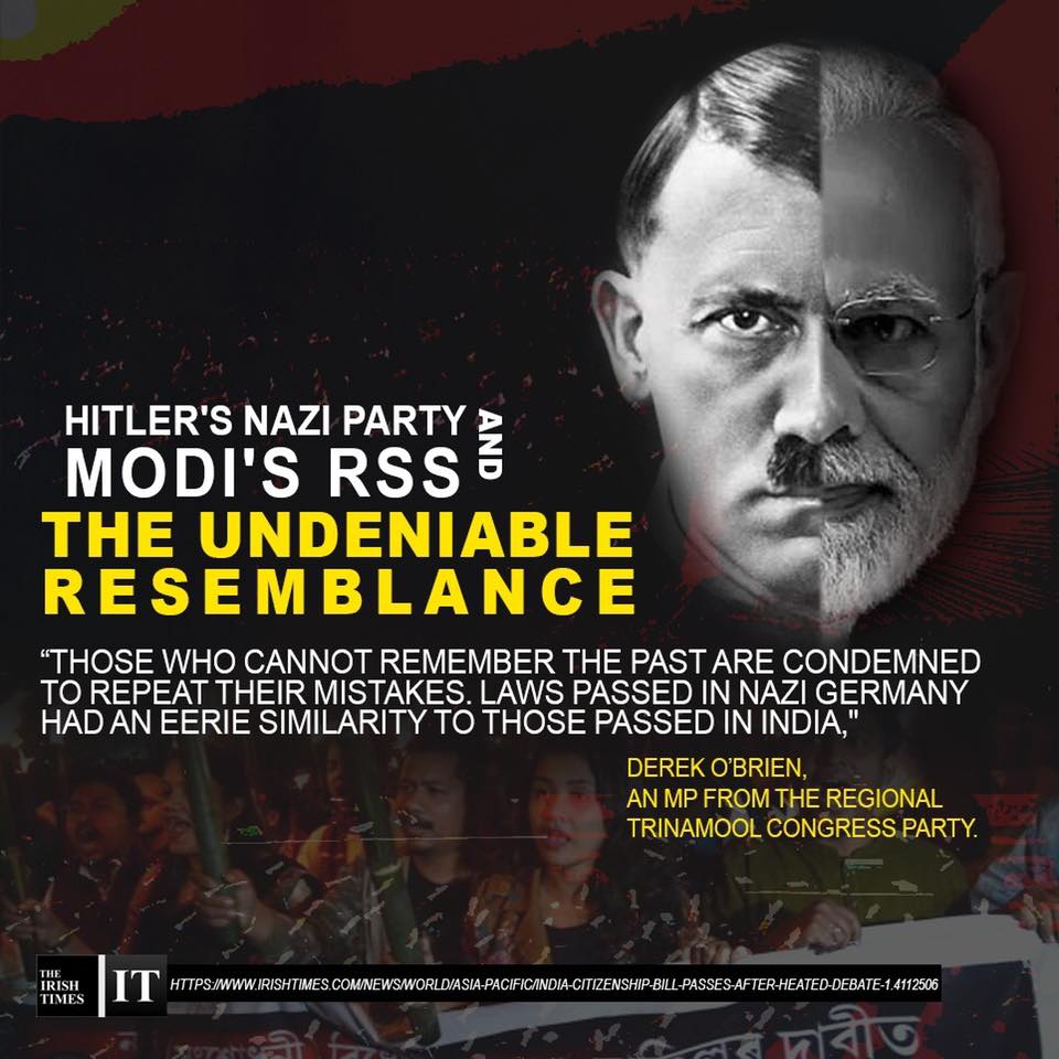 Adolf Hitler's doctrine adopted by Narendra Modi! Nazi = BJP